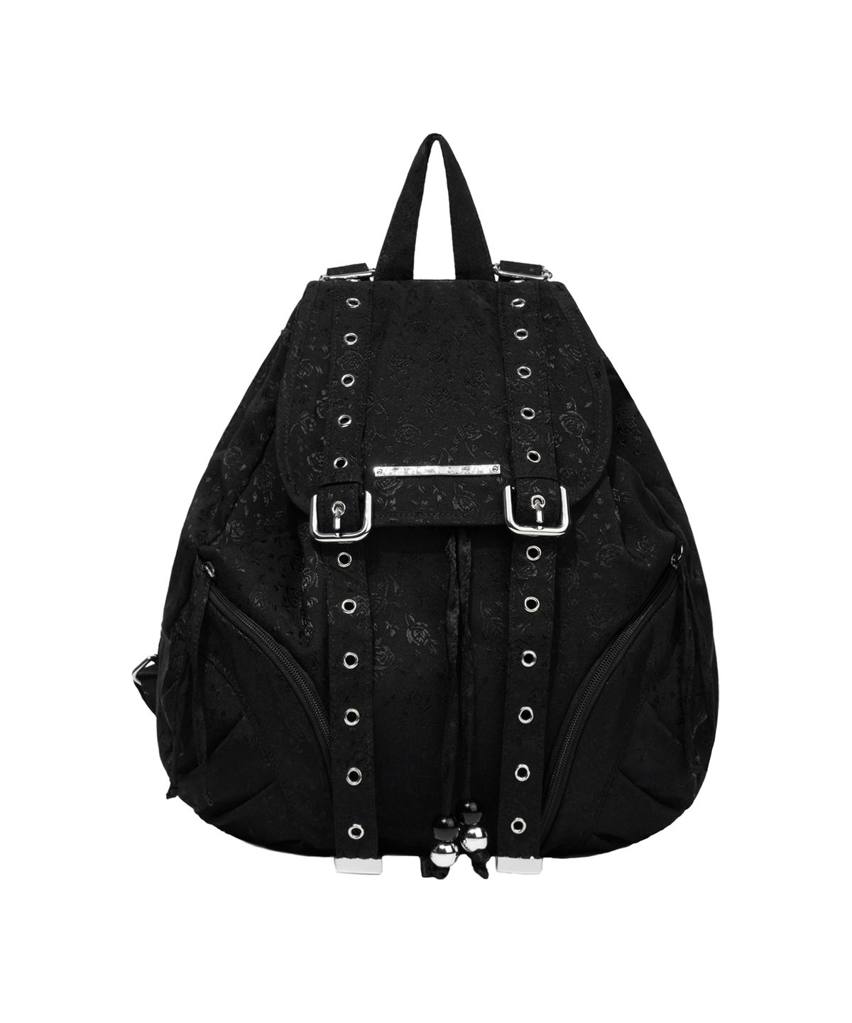 팬시클럽(FANCY CLUB) 새틴 아일렛 백팩 (BLACK) F26QE989