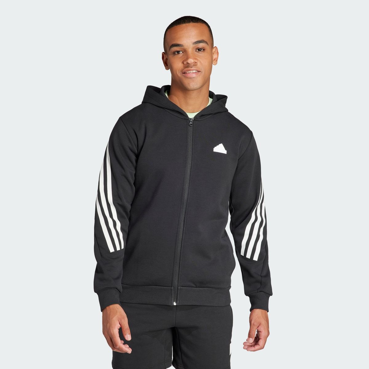 아디다스(ADIDAS) 퓨쳐 아이콘 3-스트라이프 풀집 후디 IR9159