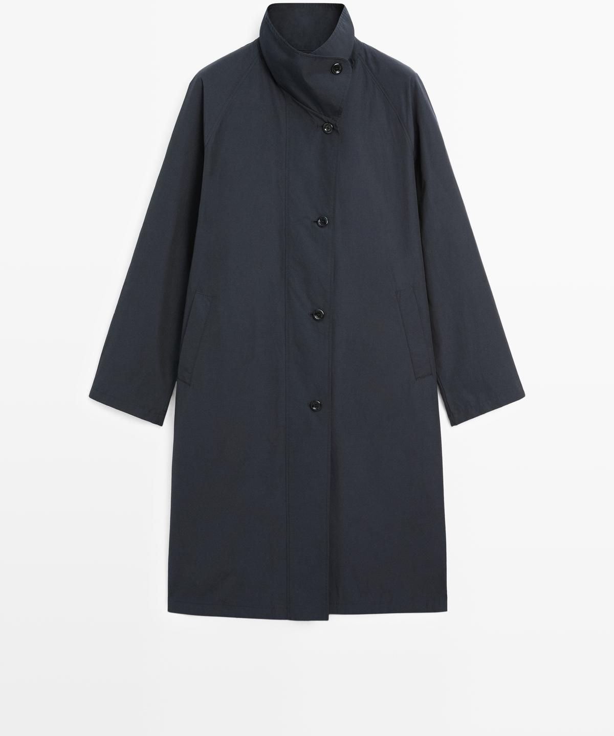 마시모두띠(MASSIMO DUTTI) 하이넥 테크니컬 트렌치코트