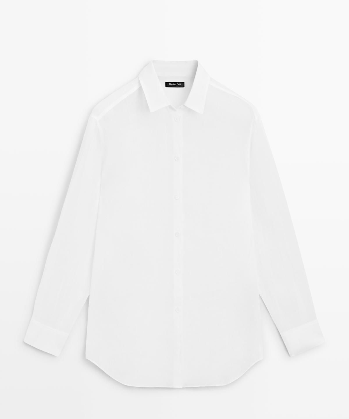마시모두띠(MASSIMO DUTTI) 셔츠 칼라 플루이드 셔츠