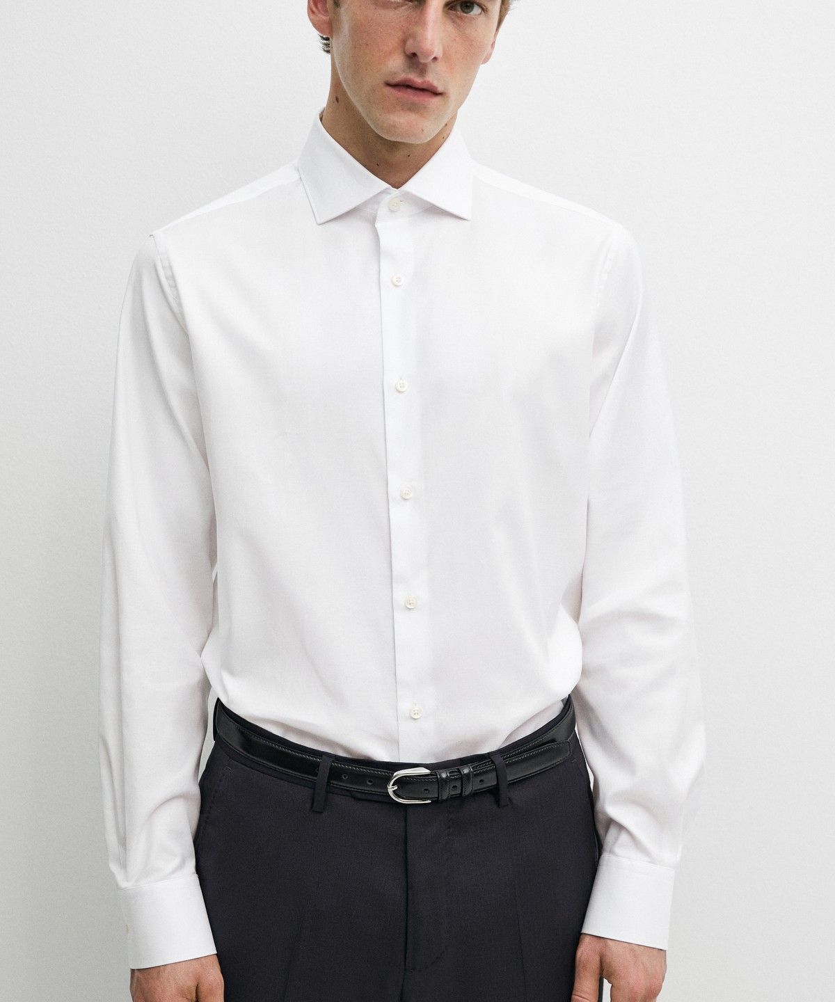 마시모두띠(MASSIMO DUTTI) 레귤러 핏 100% 코튼 셔츠