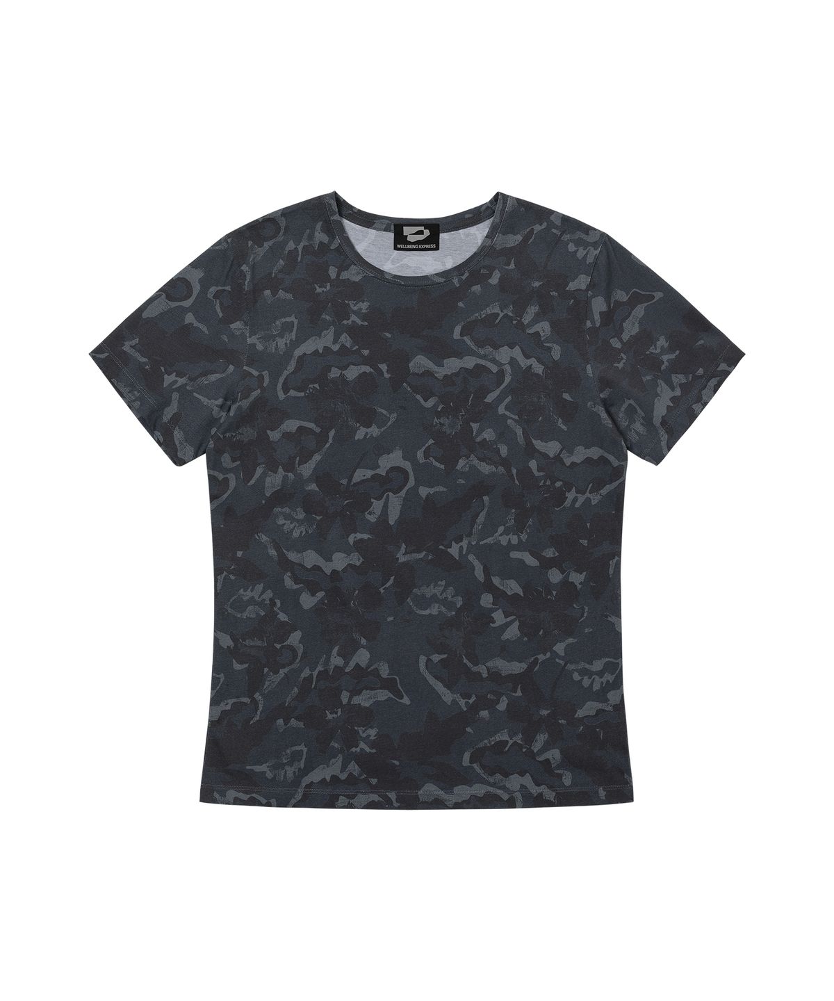 웰빙익스프레스(WELLBEING EXPRESS) Flower Camouflage Half Sleeve Charcoal