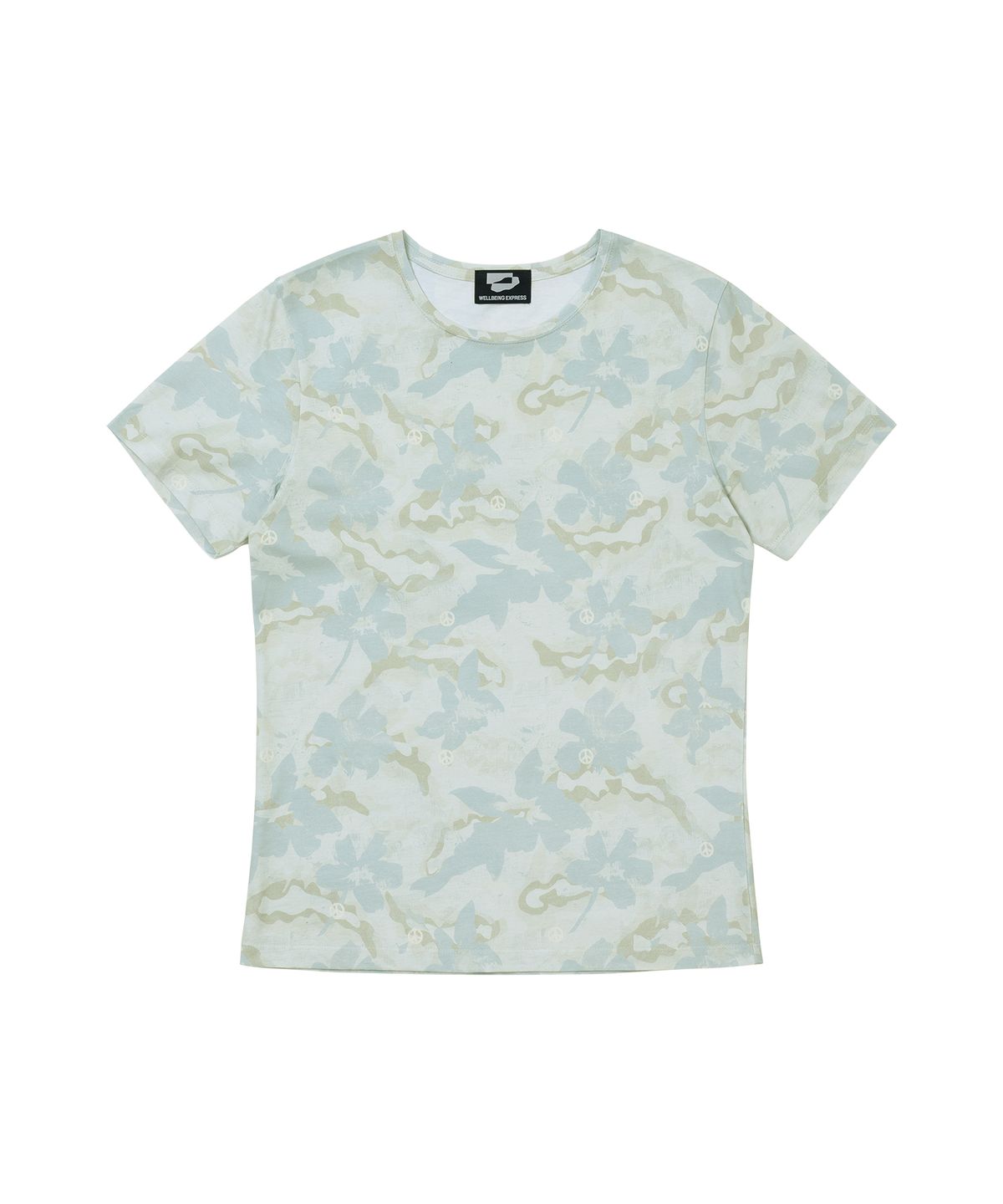 웰빙익스프레스(WELLBEING EXPRESS) Flower Camouflage Half Sleeve Khaki