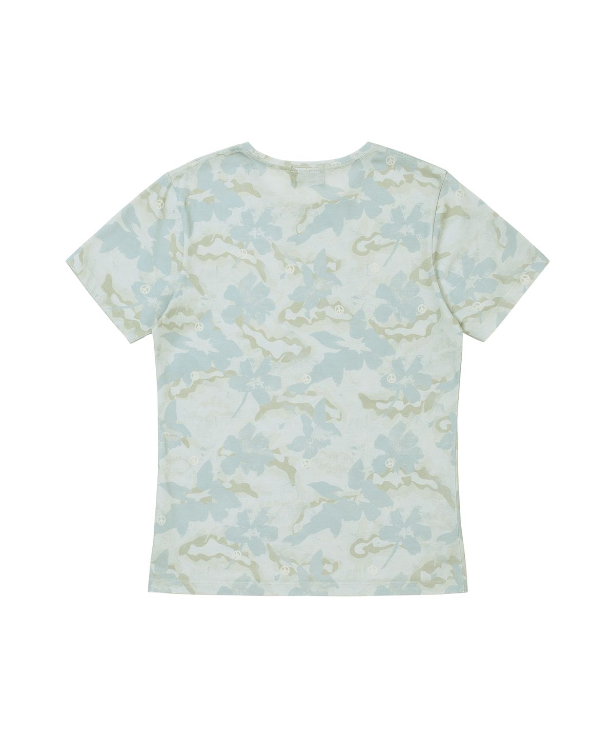 웰빙익스프레스(WELLBEING EXPRESS) Flower Camouflage Half Sleeve Khaki
