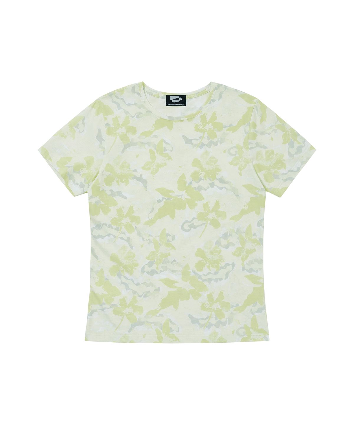 웰빙익스프레스(WELLBEING EXPRESS) Flower Camouflage Half Sleeve Green