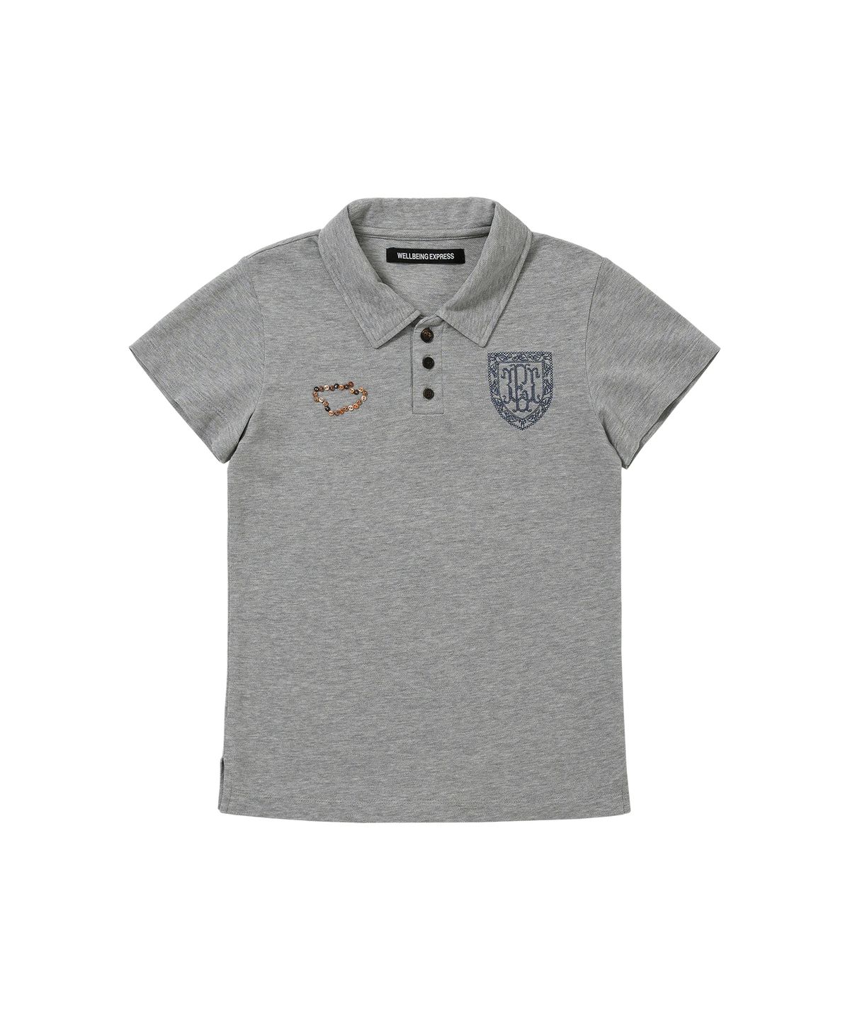 웰빙익스프레스(WELLBEING EXPRESS) Football PK Half Sleeve Melange Grey