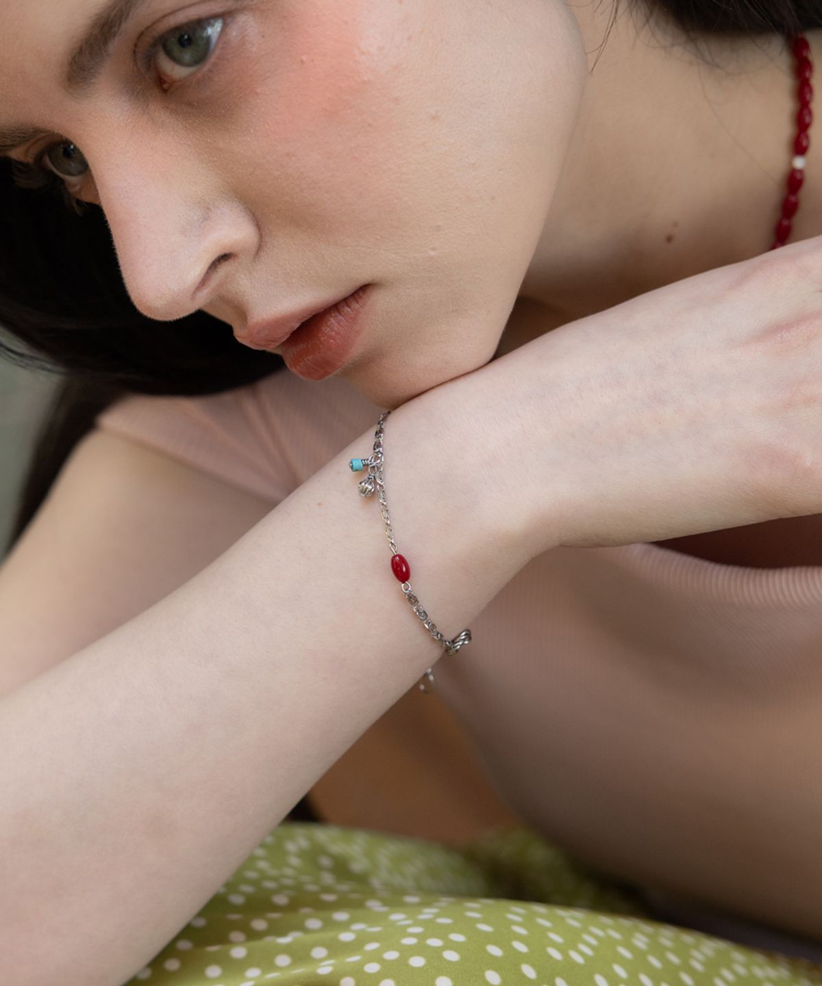 메리모티브(MERRYMOTIVE) Scarlet motif bracelet