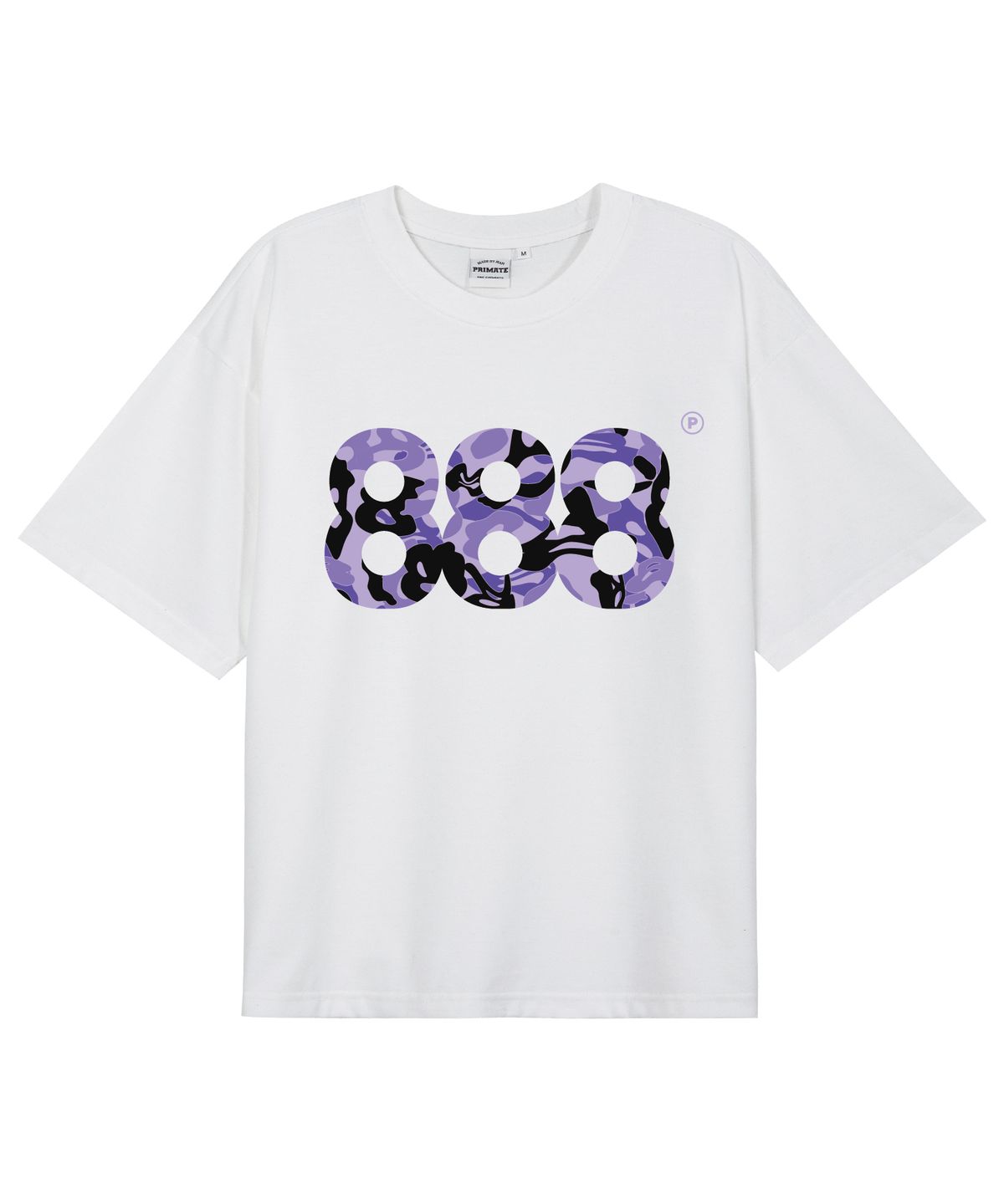 프라임에이트(PRIMATE) X8 NUMBER.888 WHITE 오버핏 반팔티셔츠 10 COLORS