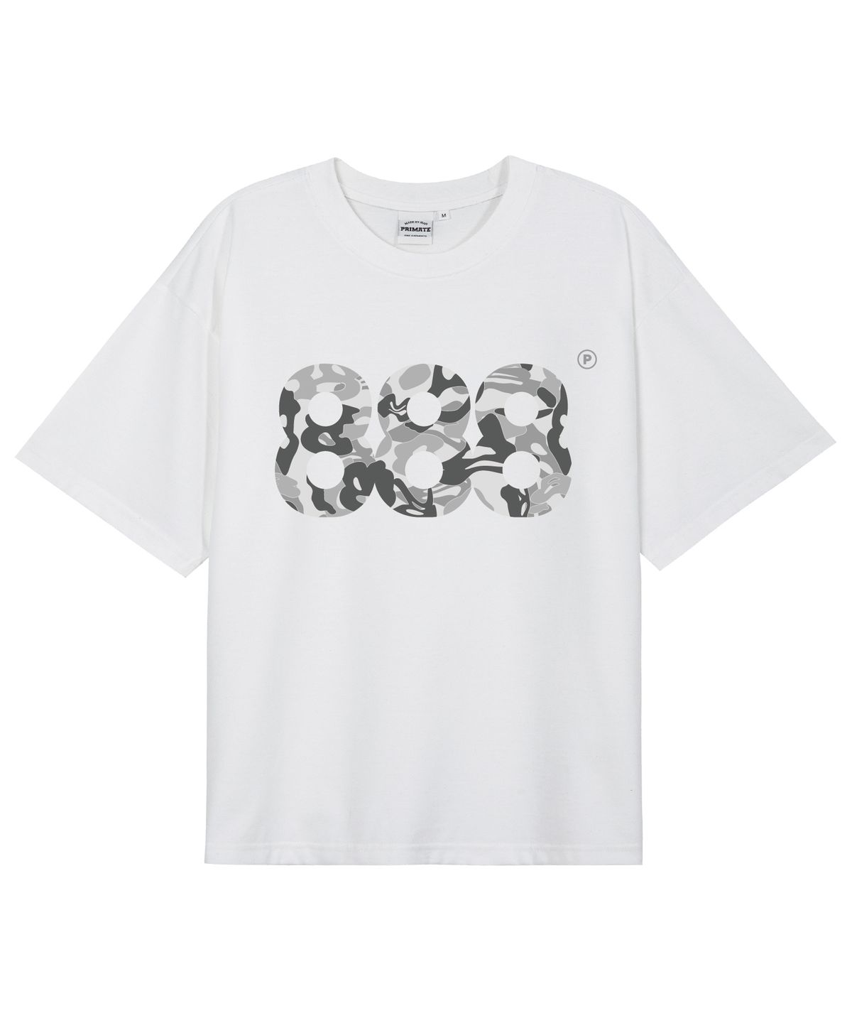 프라임에이트(PRIMATE) X8 NUMBER.888 WHITE 오버핏 반팔티셔츠 10 COLORS