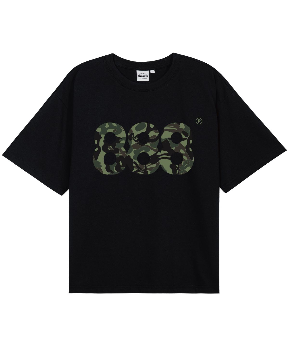 프라임에이트(PRIMATE) X8 NUMBER.888 BLACK 오버핏 반팔티셔츠 10 COLORS