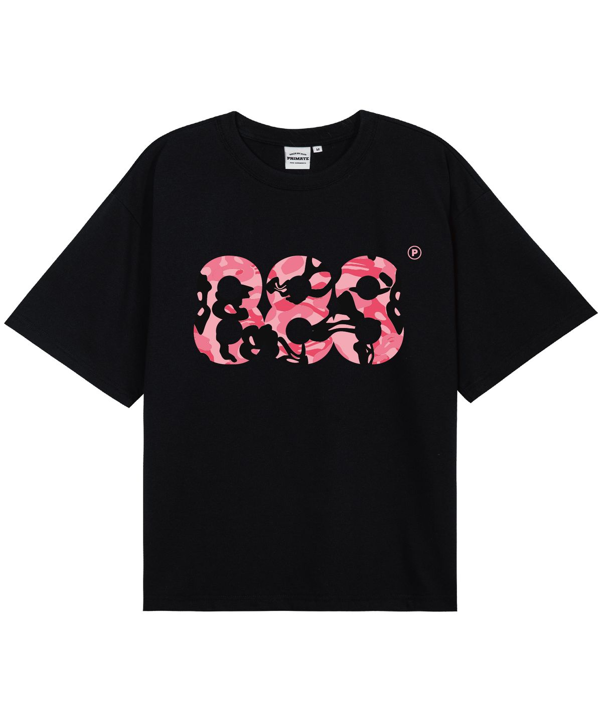 프라임에이트(PRIMATE) X8 NUMBER.888 BLACK 오버핏 반팔티셔츠 10 COLORS