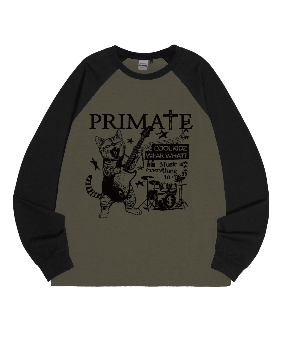 프라임에이트(PRIMATE) ROCK&ROLL 오버핏 래글런 롱 슬리브 3 COLORS