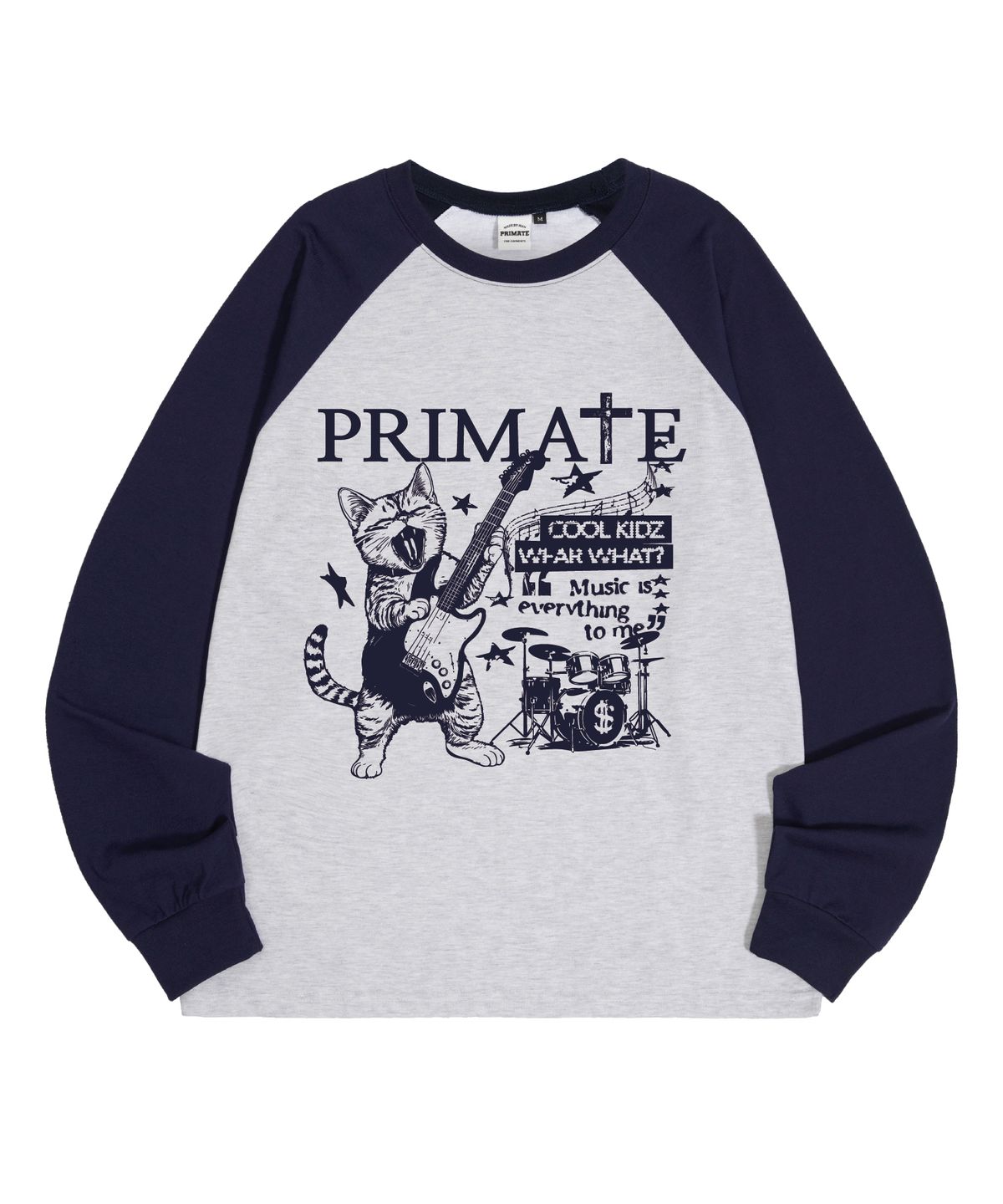 프라임에이트(PRIMATE) ROCK&ROLL 오버핏 래글런 롱 슬리브 3 COLORS