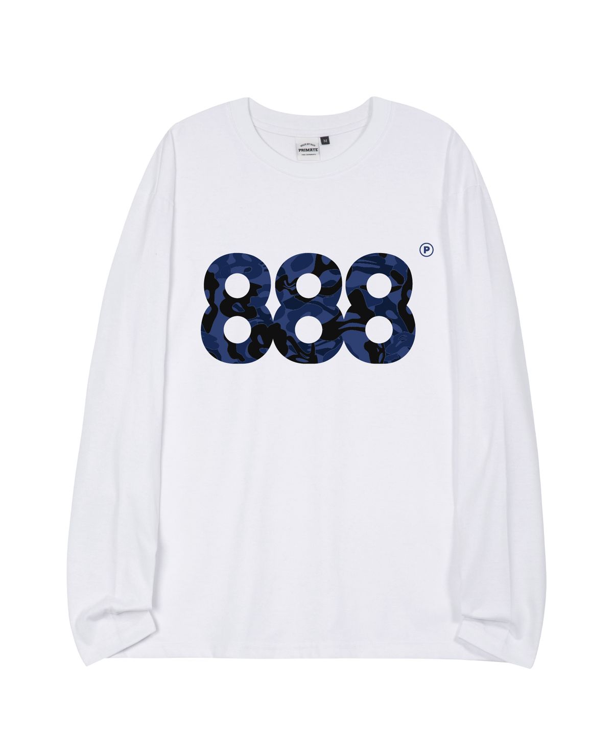 프라임에이트(PRIMATE) X8 NUMBER.888 WHITE 오버핏 롱 슬리브 10 COLORS