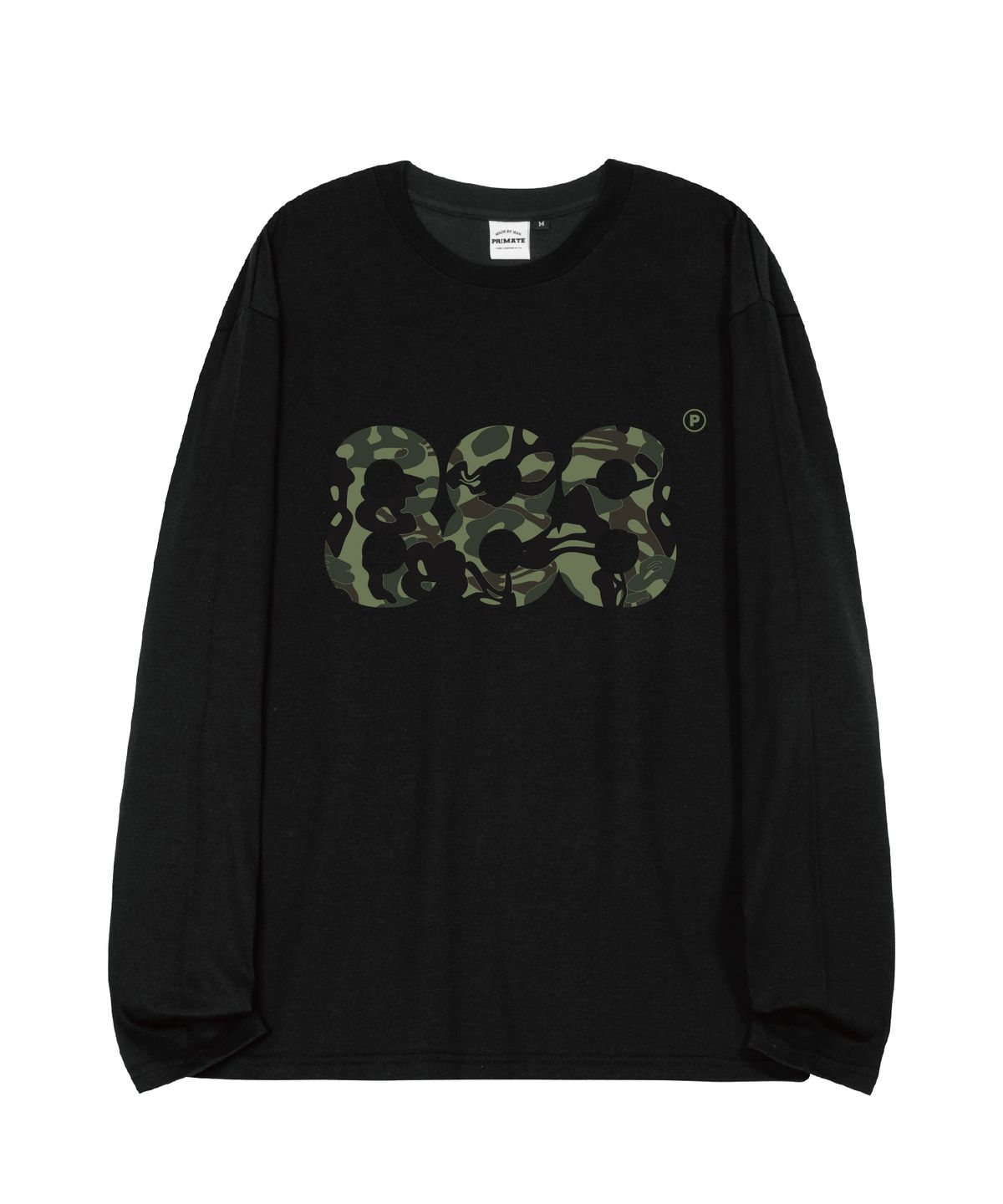 프라임에이트(PRIMATE) X8 NUMBER.888 BLACK  오버핏 롱 슬리브 10 COLORS