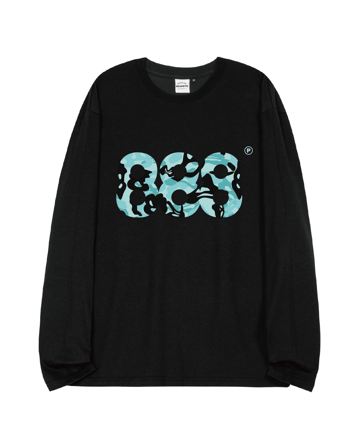 프라임에이트(PRIMATE) X8 NUMBER.888 BLACK  오버핏 롱 슬리브 10 COLORS