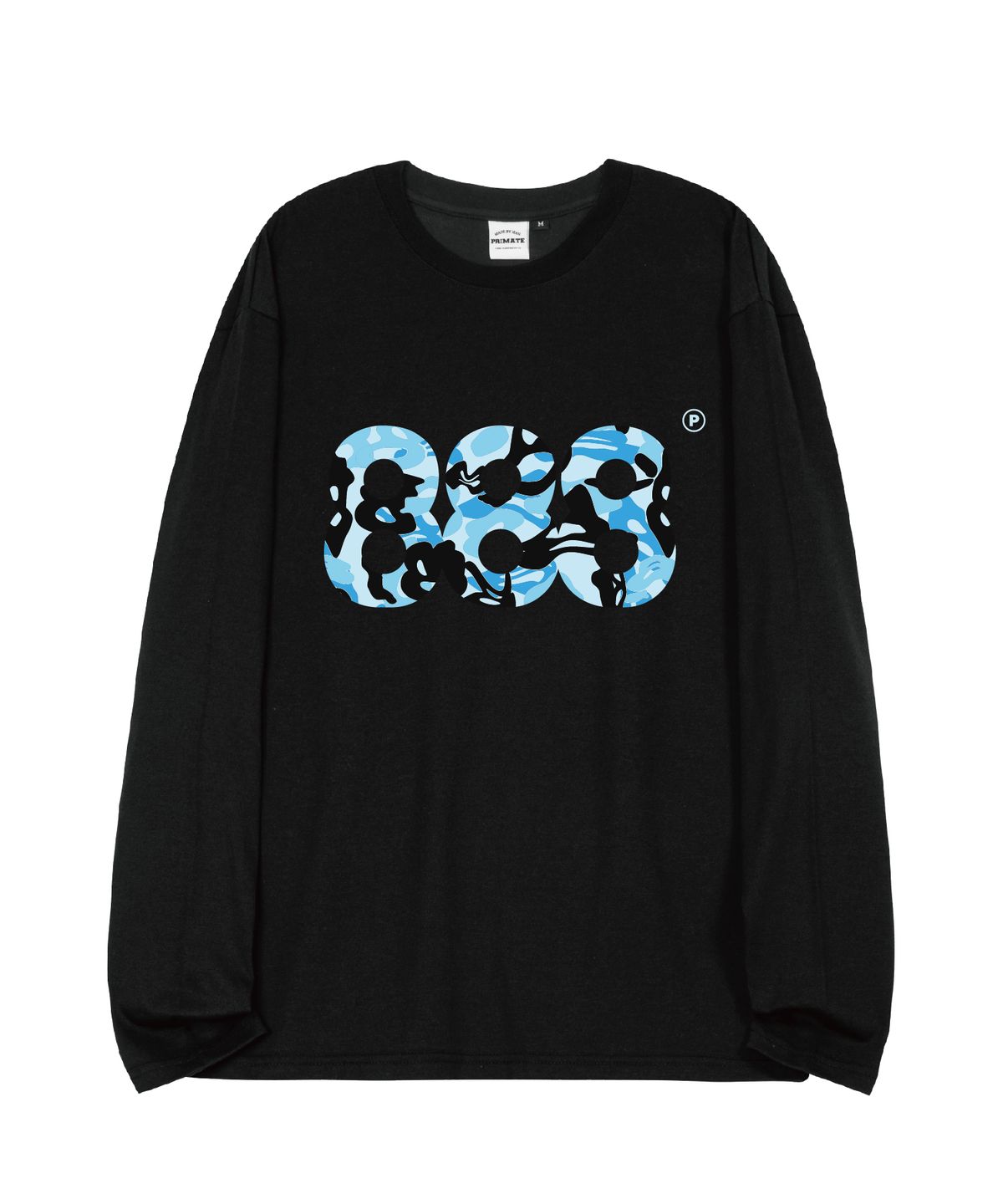 프라임에이트(PRIMATE) X8 NUMBER.888 BLACK  오버핏 롱 슬리브 10 COLORS