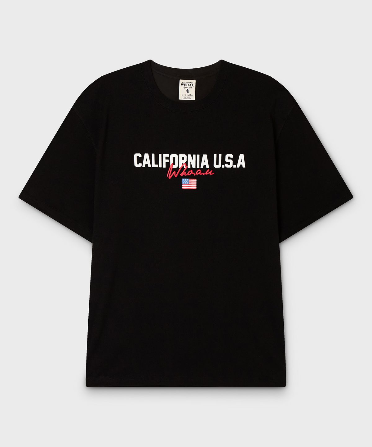 후아유(WHO.A.U) USA Logo T-shirt / WHRPG2406U