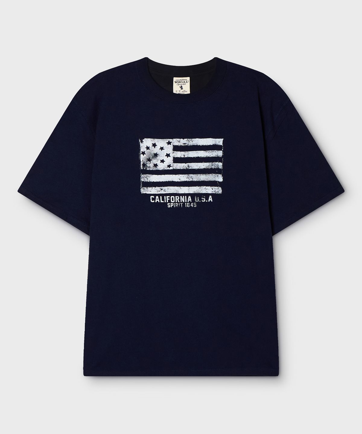 후아유(WHO.A.U) American Flag Printing T-shirt / WHRPG2407U