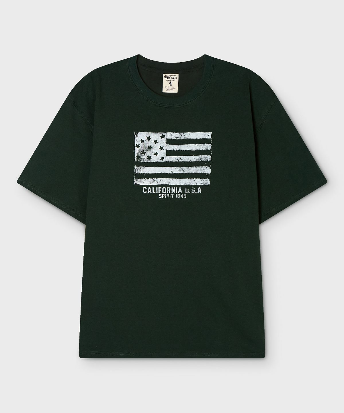 후아유(WHO.A.U) American Flag Printing T-shirt / WHRPG2407U