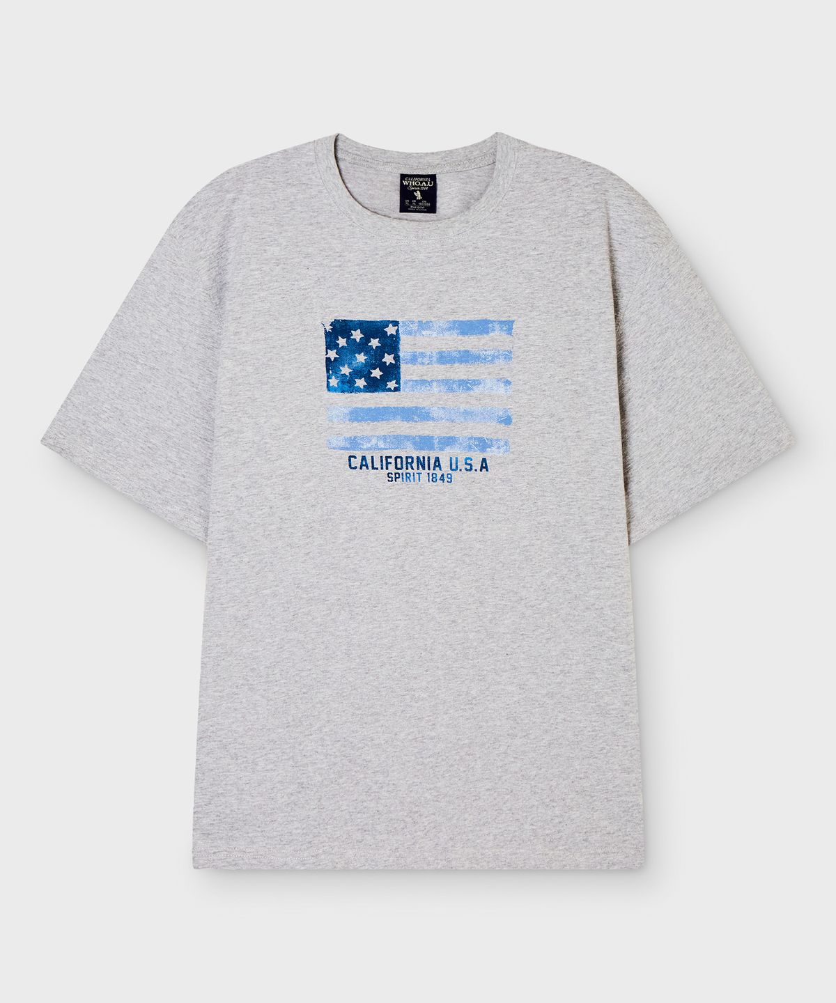 후아유(WHO.A.U) American Flag Printing T-shirt / WHRPG2407U