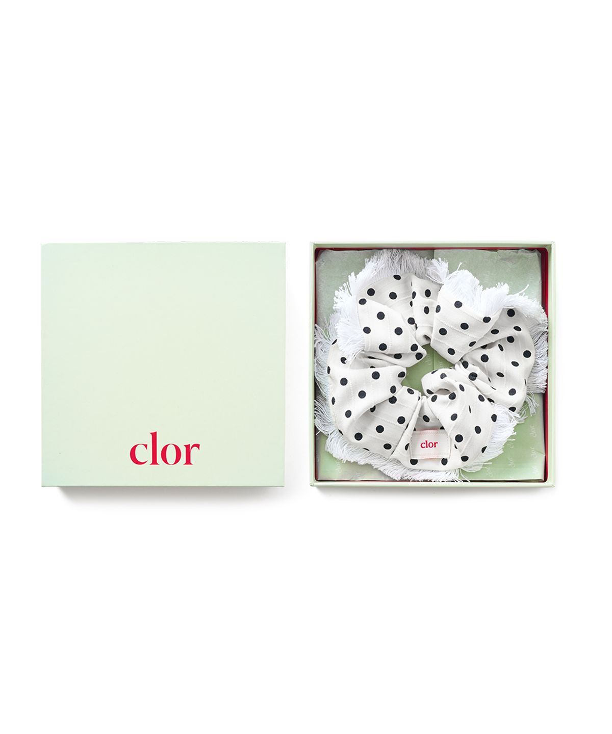 클로르(CLOR) DOTS TASSEL SCRUNCHIE - 2 colors