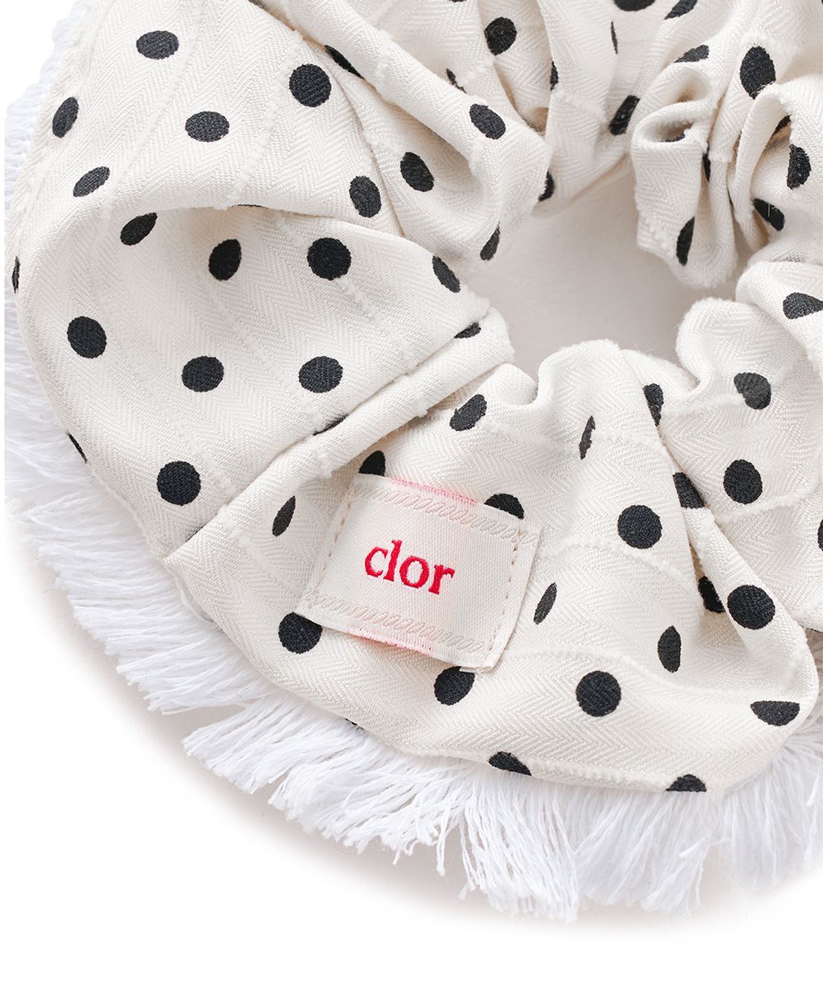 클로르(CLOR) DOTS TASSEL SCRUNCHIE - 2 colors
