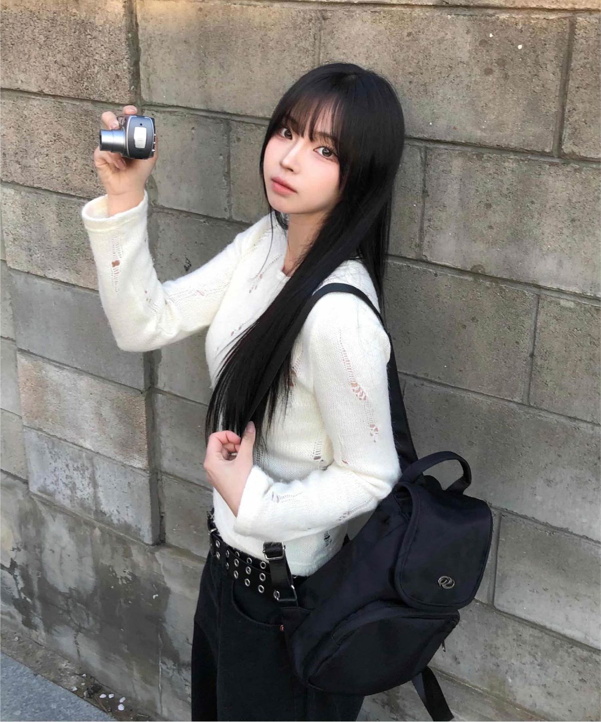 피마다지윈(PIMADAZIWIN) Signature Logo Mini Backpack [Black]
