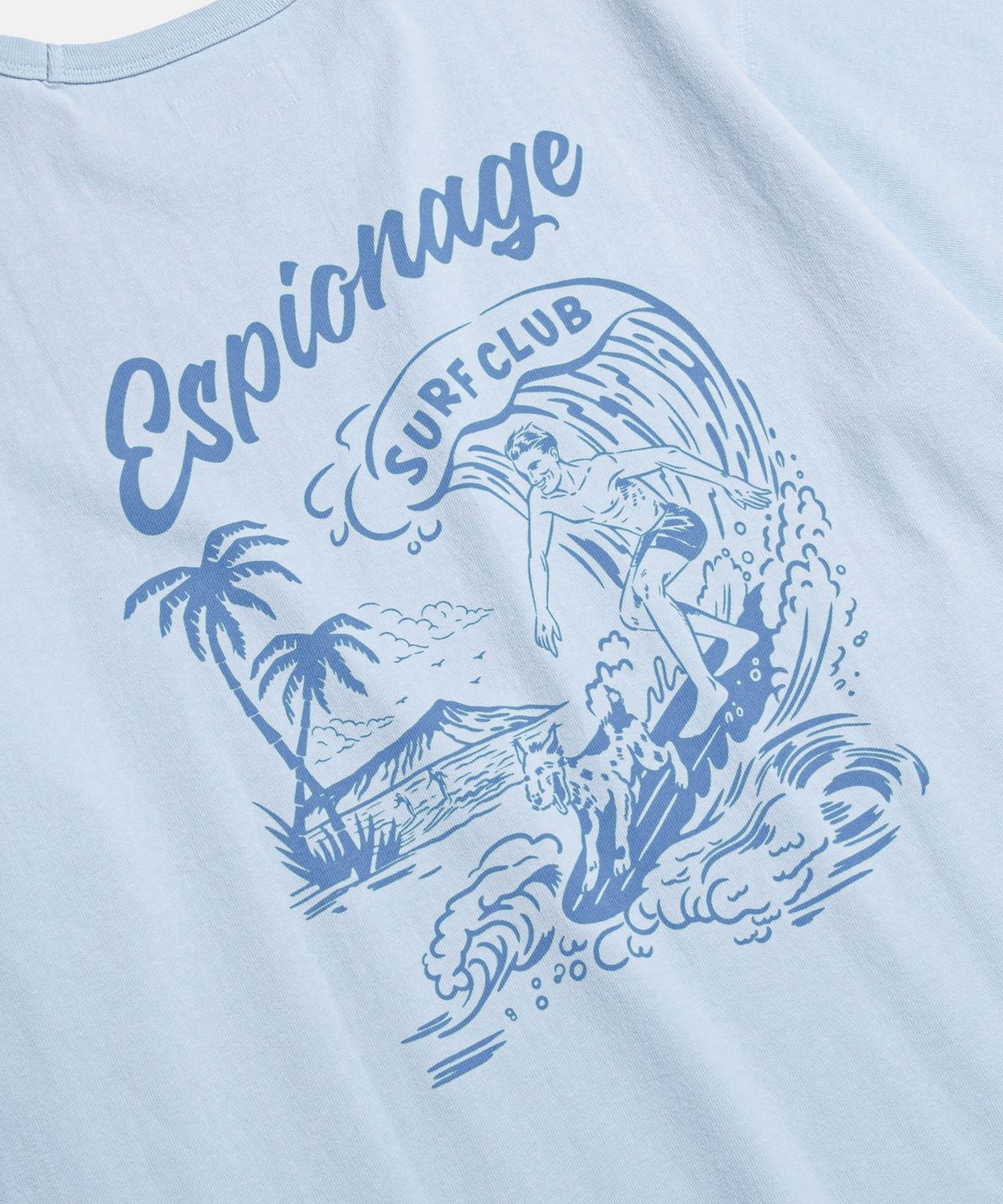 에스피오나지(ESPIONAGE) Surf Club Heavyweight Tee Ice Blue
