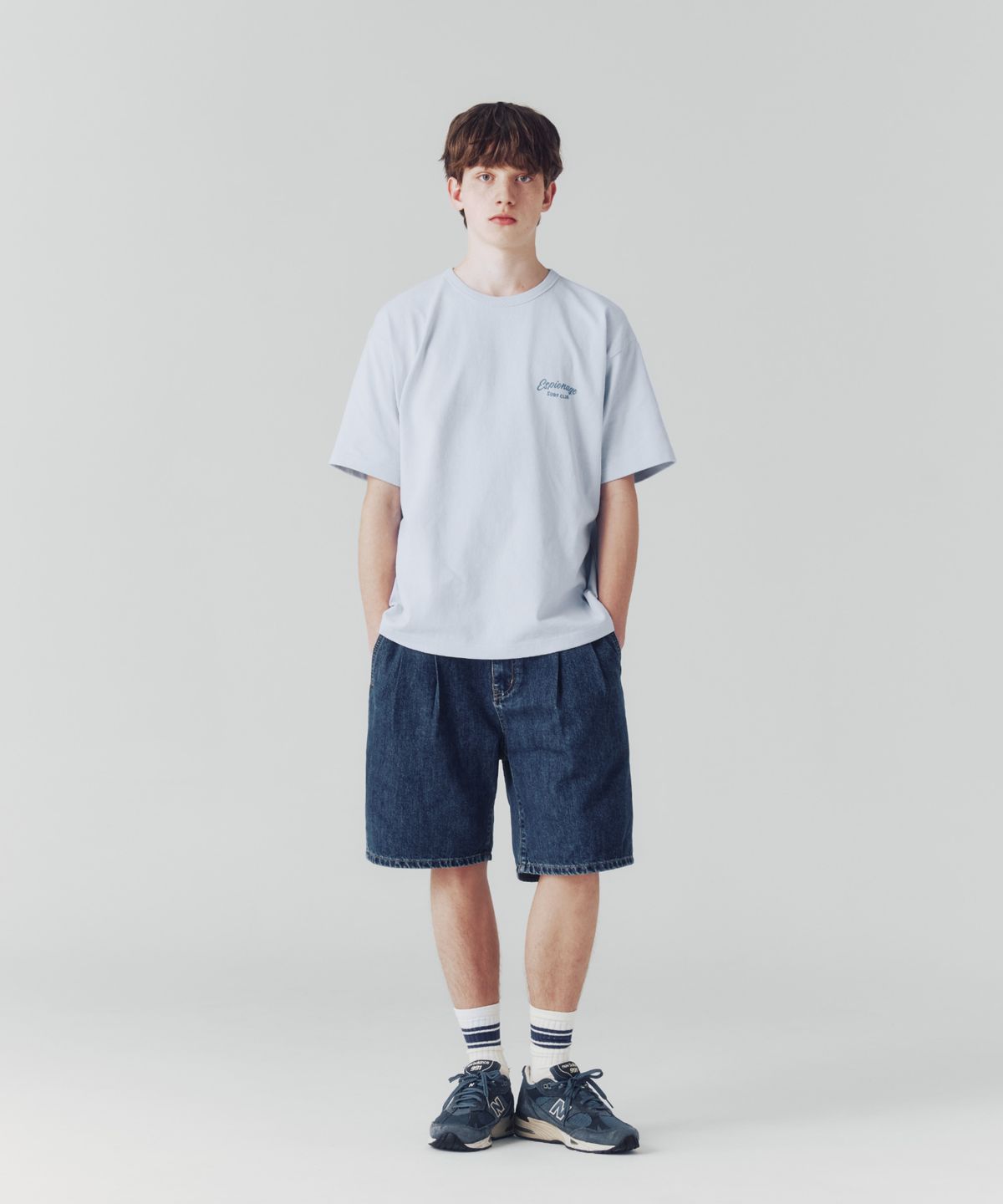 에스피오나지(ESPIONAGE) Surf Club Heavyweight Tee Ice Blue