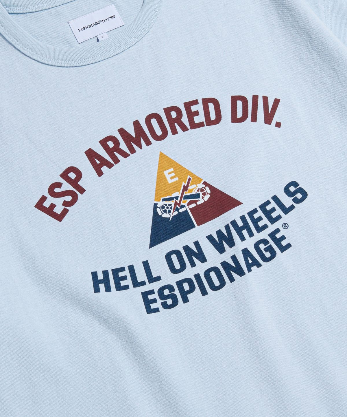 에스피오나지(ESPIONAGE) Armored Div Heavyweight Tee Ice Blue