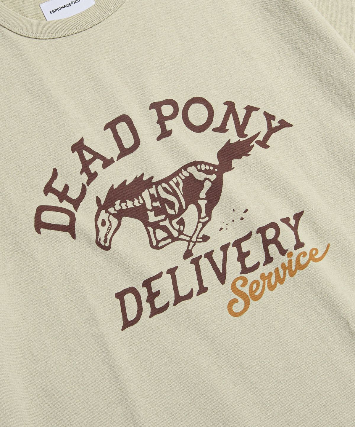 에스피오나지(ESPIONAGE) Dead Pony Service Heavyweight Tee Sand