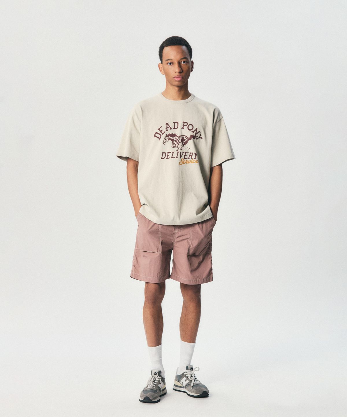 에스피오나지(ESPIONAGE) Dead Pony Service Heavyweight Tee Sand