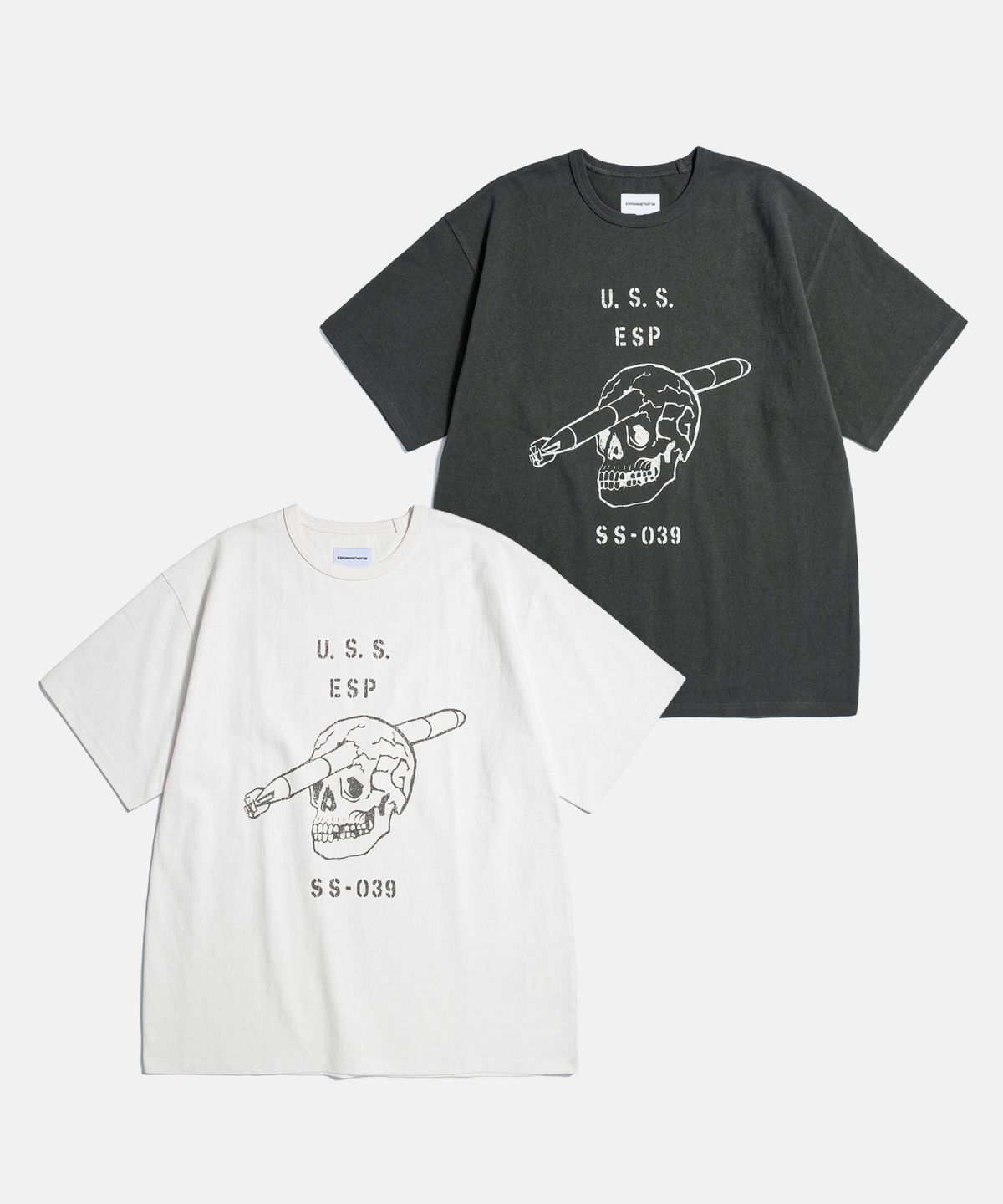 에스피오나지(ESPIONAGE) U.S.S. Heavyweight Tee Vintage Black