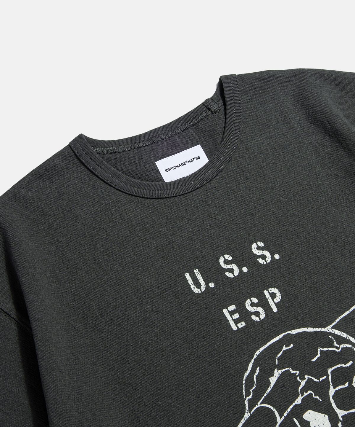 에스피오나지(ESPIONAGE) U.S.S. Heavyweight Tee Vintage Black