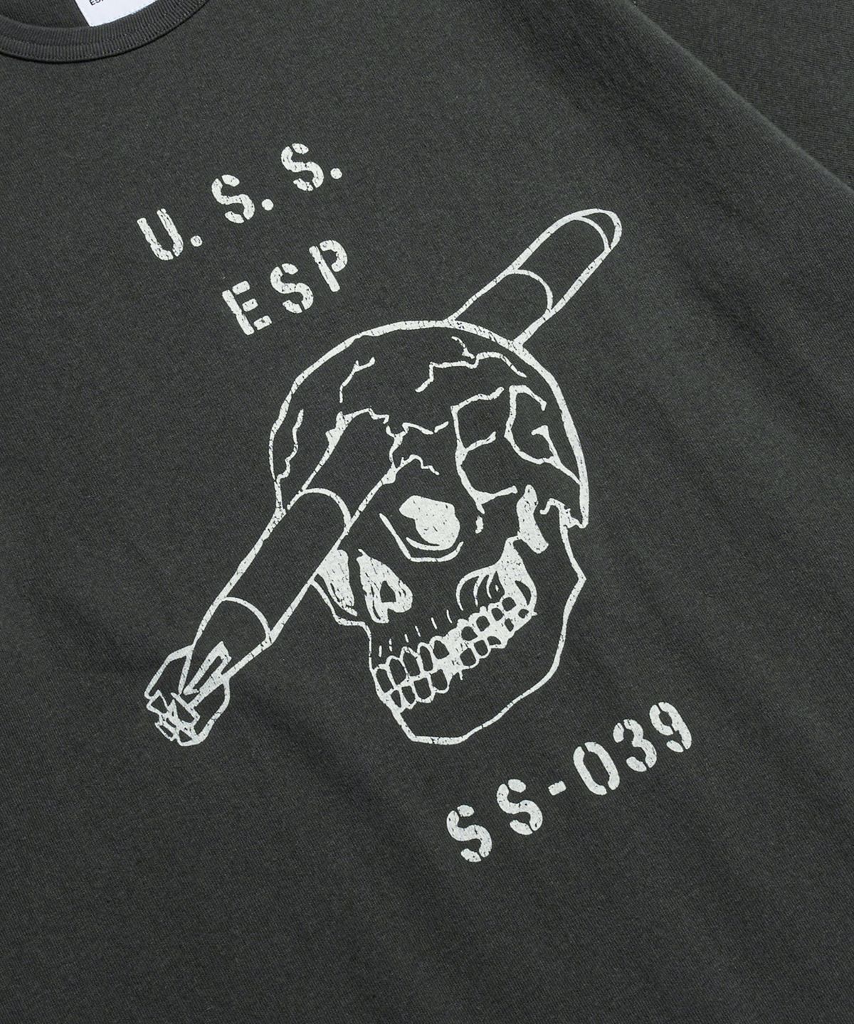 에스피오나지(ESPIONAGE) U.S.S. Heavyweight Tee Vintage Black