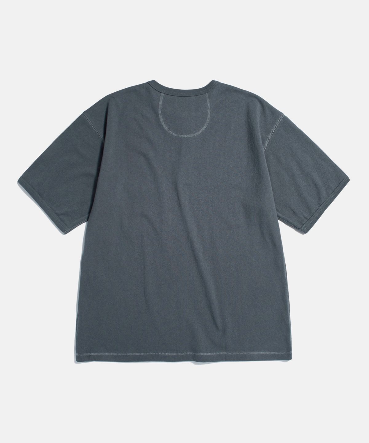 에스피오나지(ESPIONAGE) Wide Henley Pocket Tee Slate