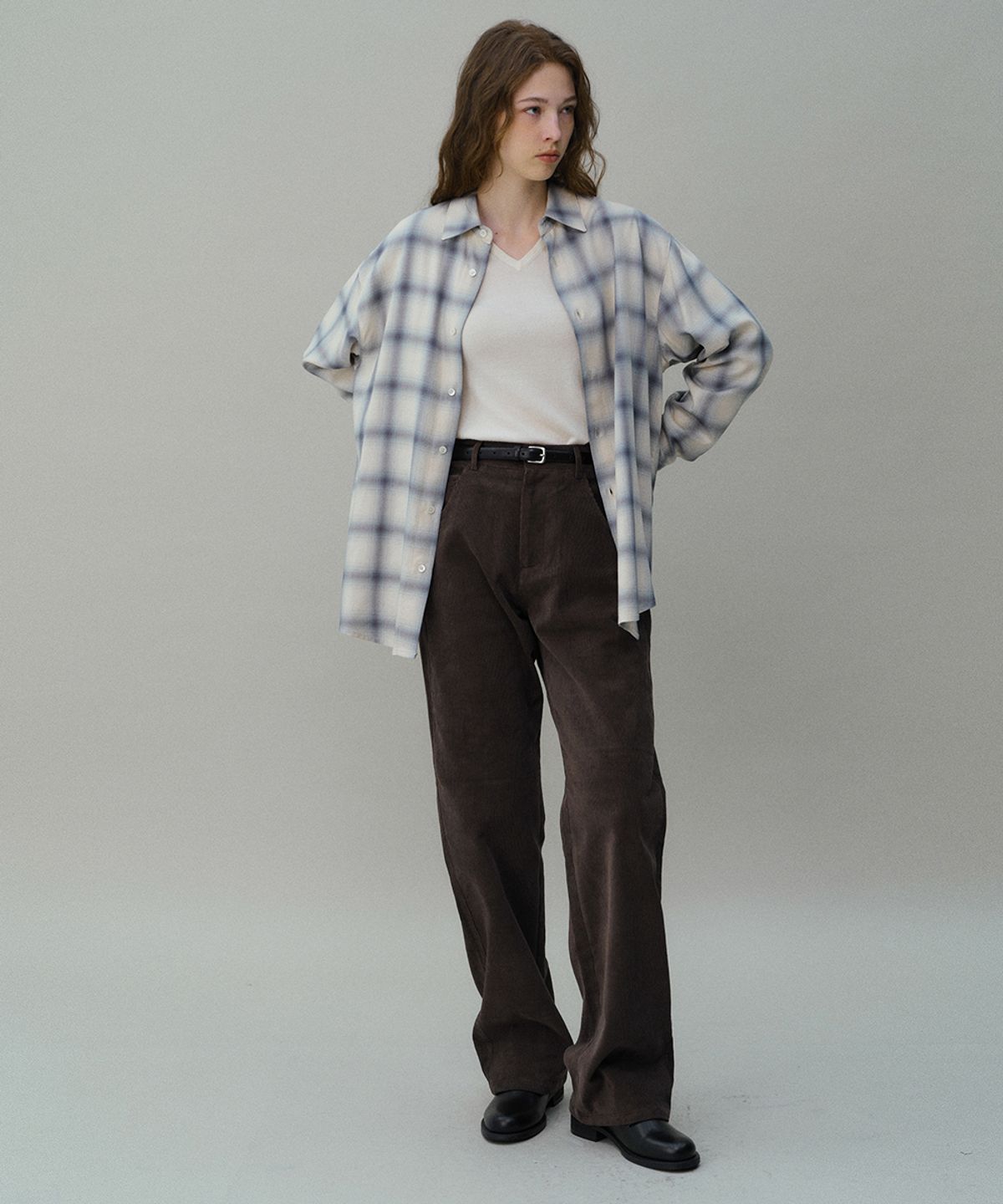 아우브아워(AUBOUR) classic corduroy pants (vintage brown)