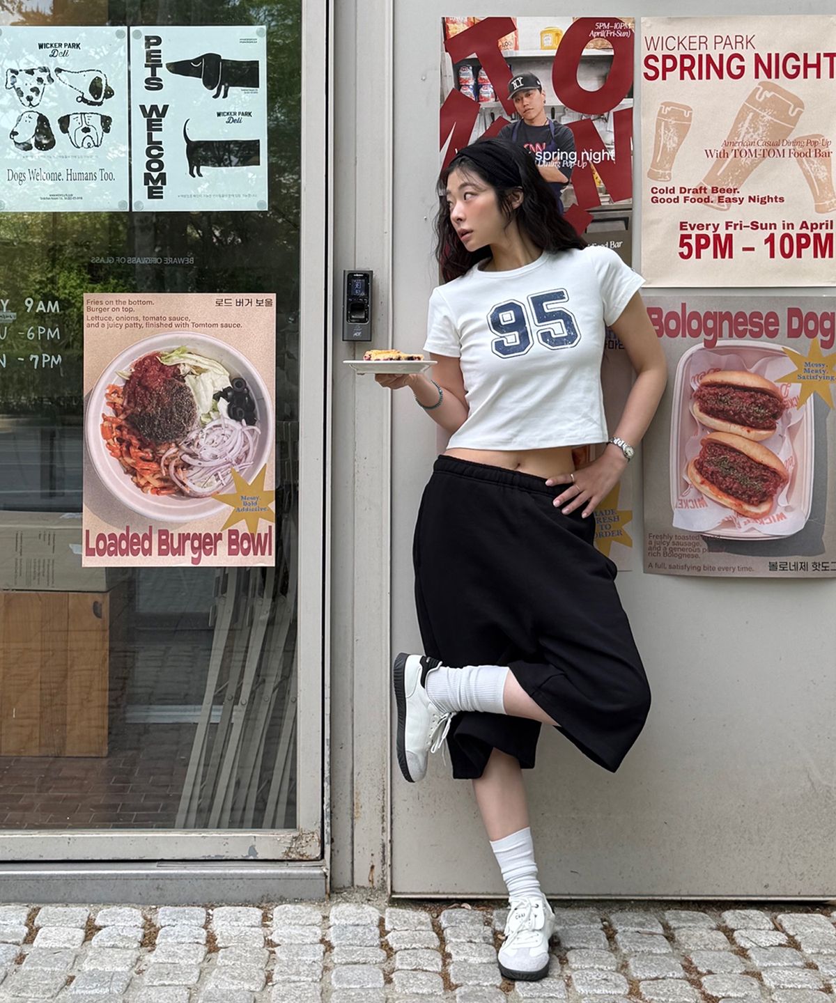 챔피온(CHAMPION) 여성 95 크롭 티셔츠 4color