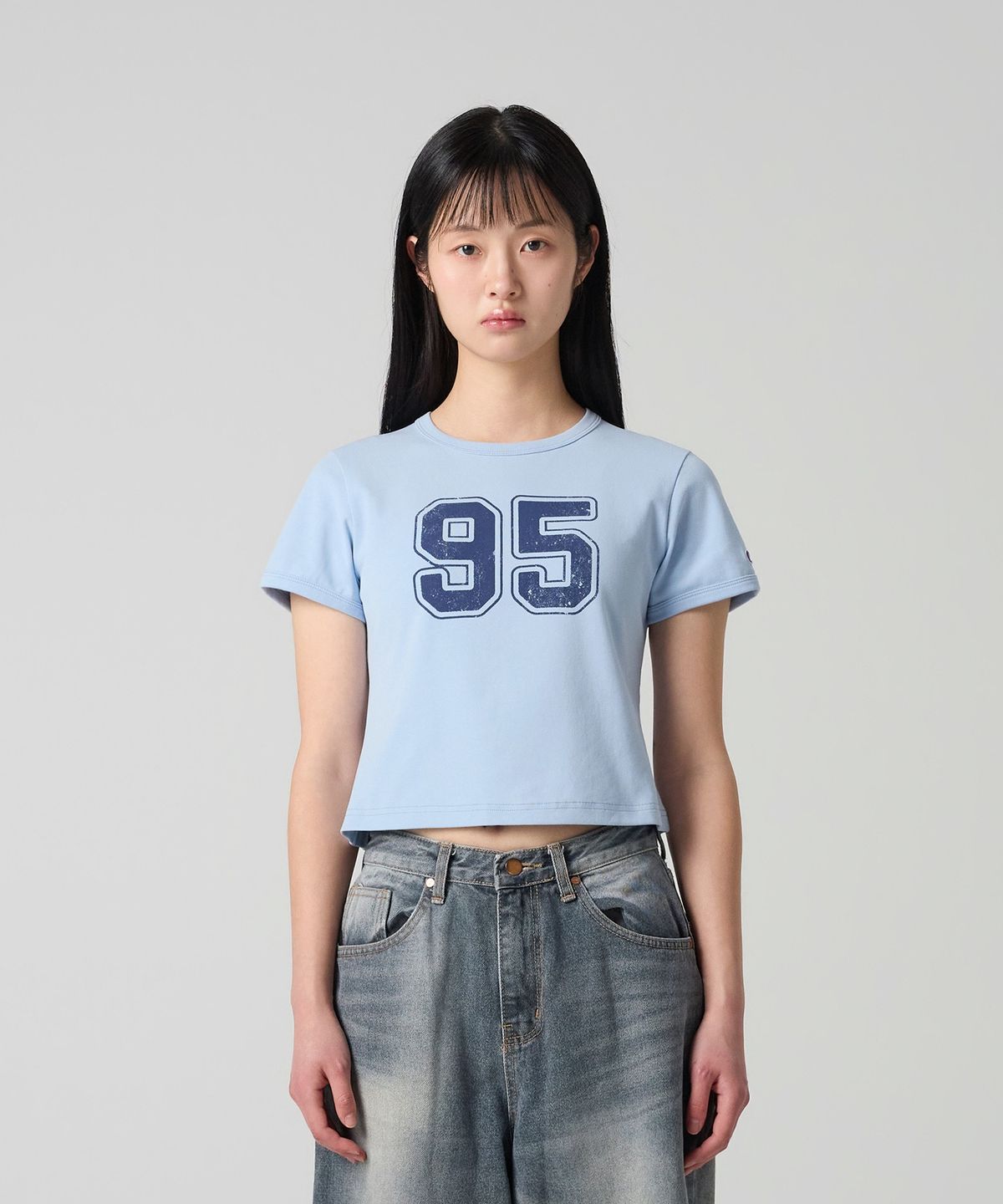 챔피온(CHAMPION) 여성 95 크롭 티셔츠 4color