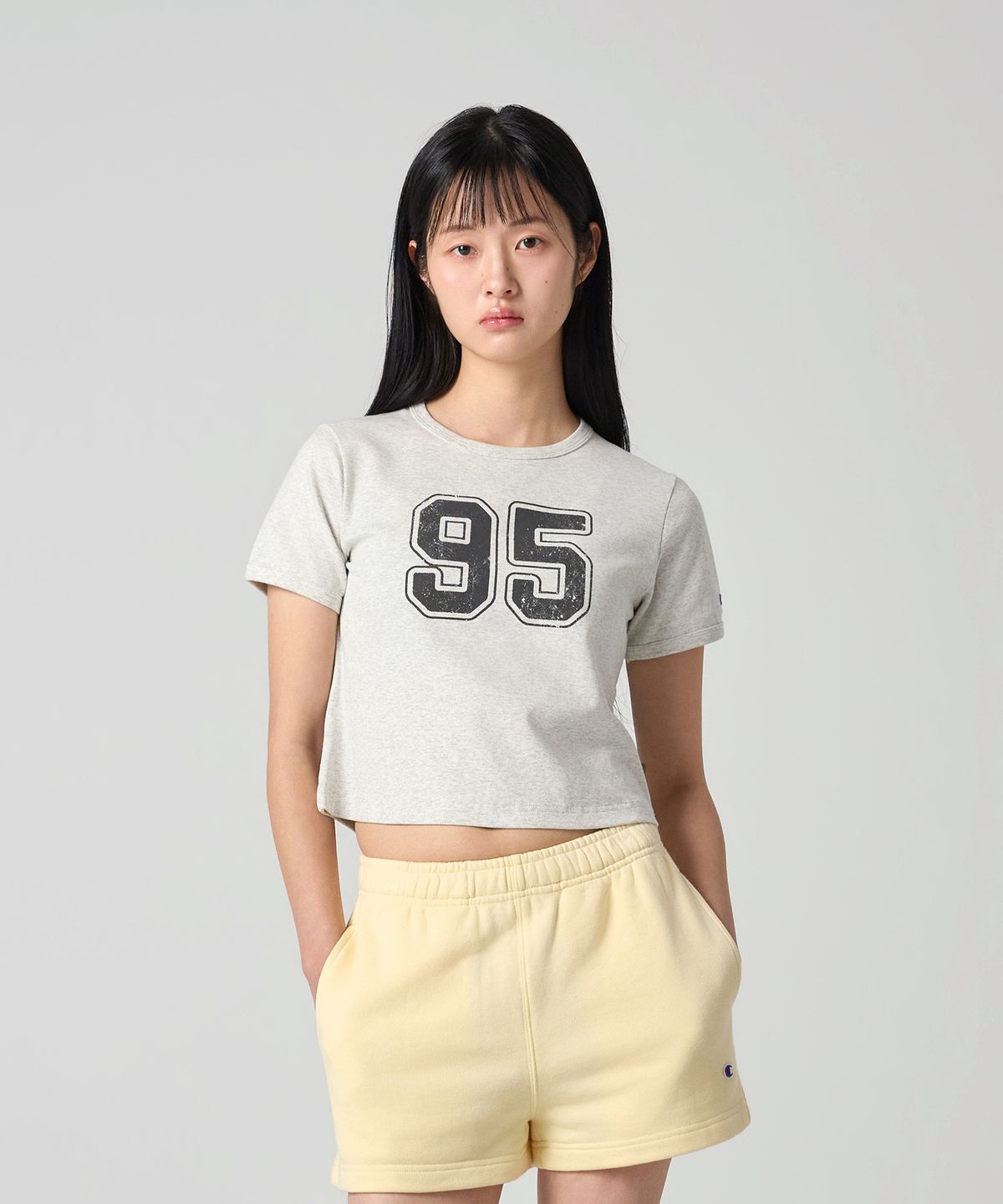 챔피온(CHAMPION) 여성 95 크롭 티셔츠 4color