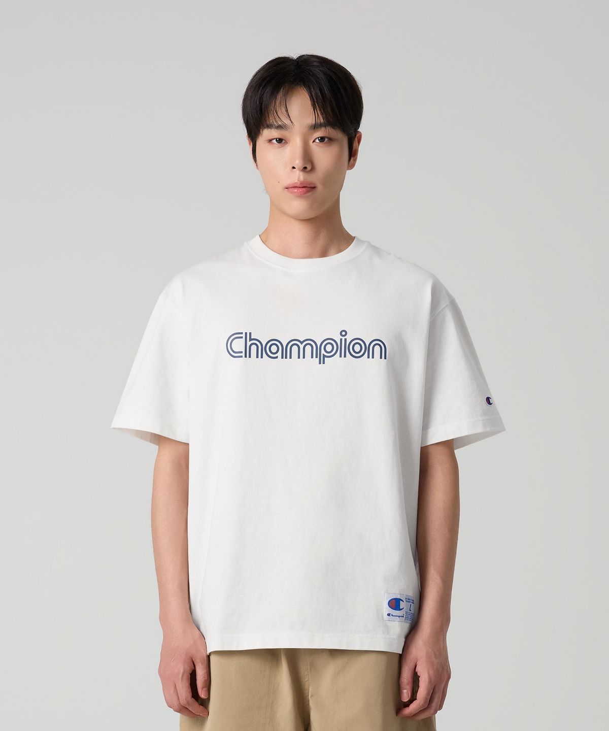 챔피온(CHAMPION) 트랙 로고 조그택 티셔츠 3color