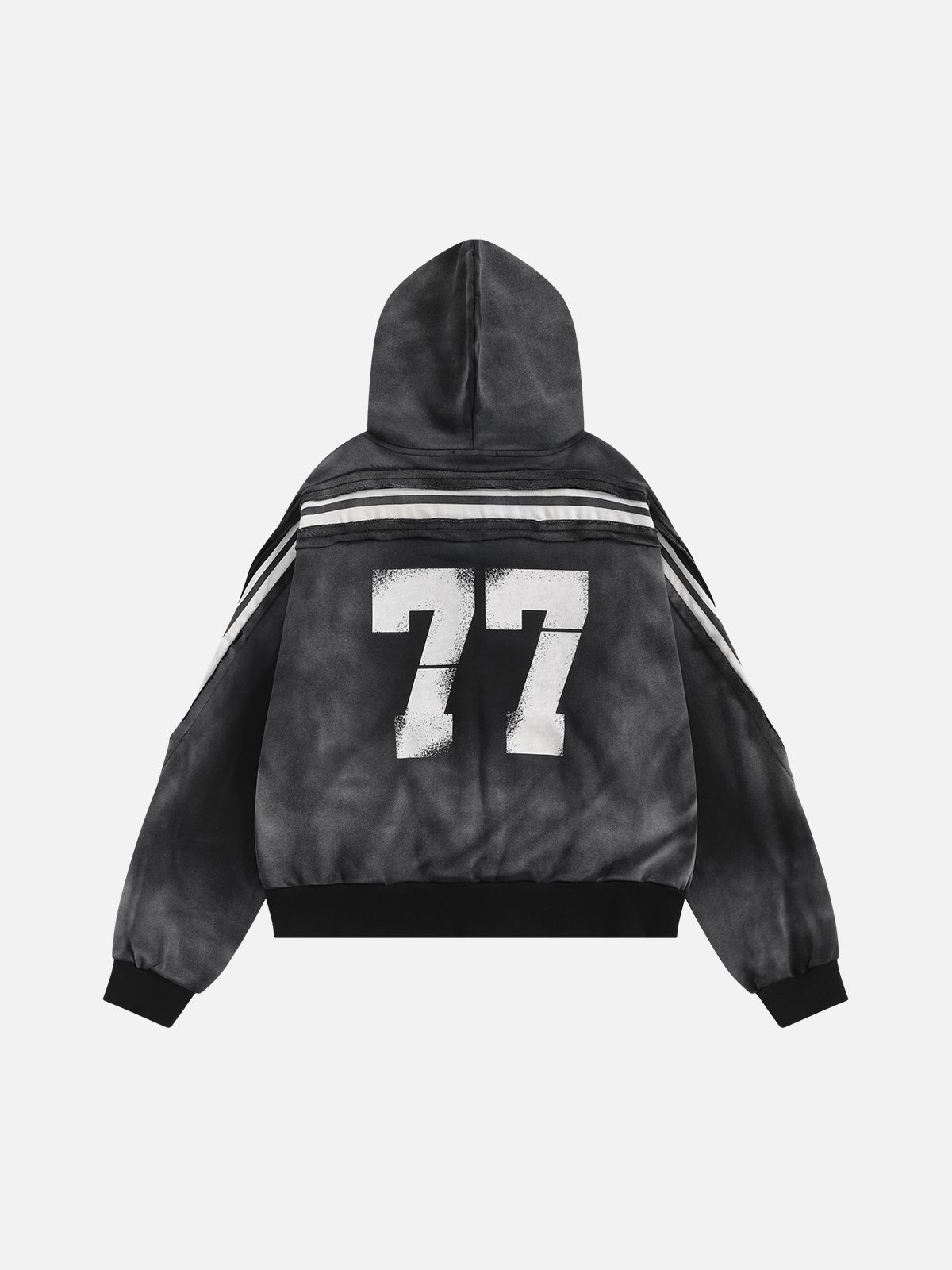 엘프릭 에덴(AELFRIC EDEN) Stripe Washed Zip Up Hoodie후드집업 AE25CHQ30431-01TBLK