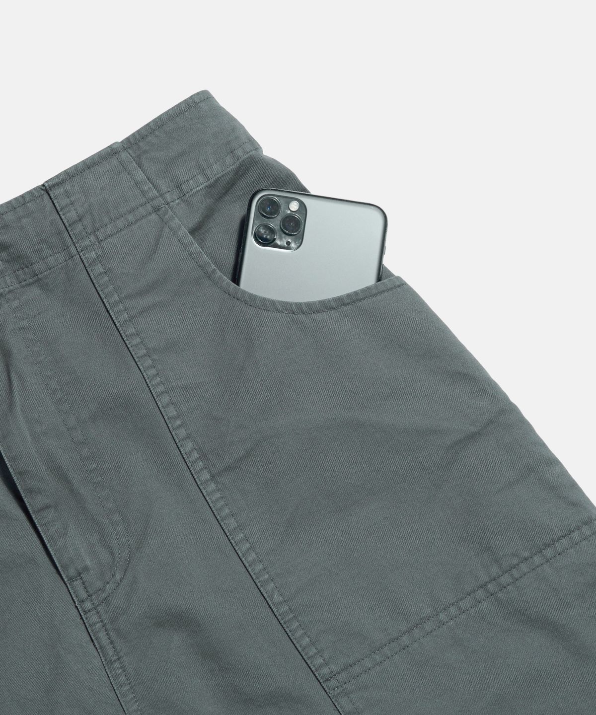 에스피오나지(ESPIONAGE) Washed Cotton Surf Shorts Dove Grey