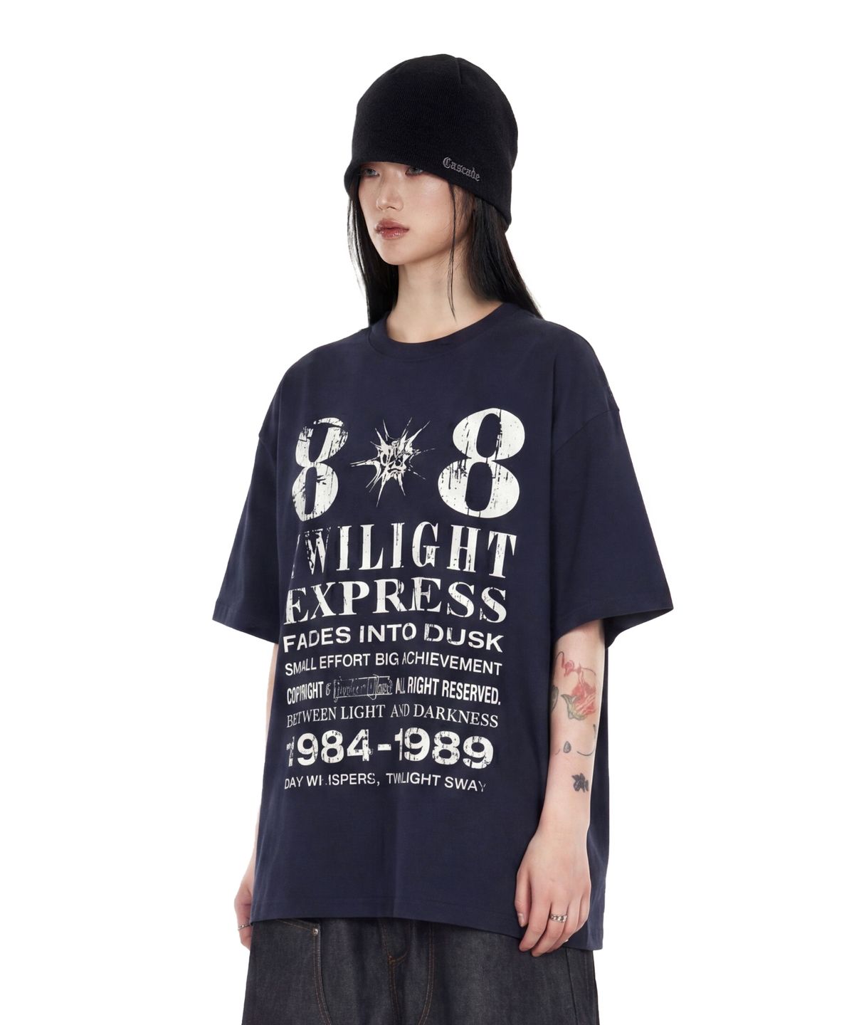 아이돈워너셀(IDWS) Novichi T-Shirt Navy