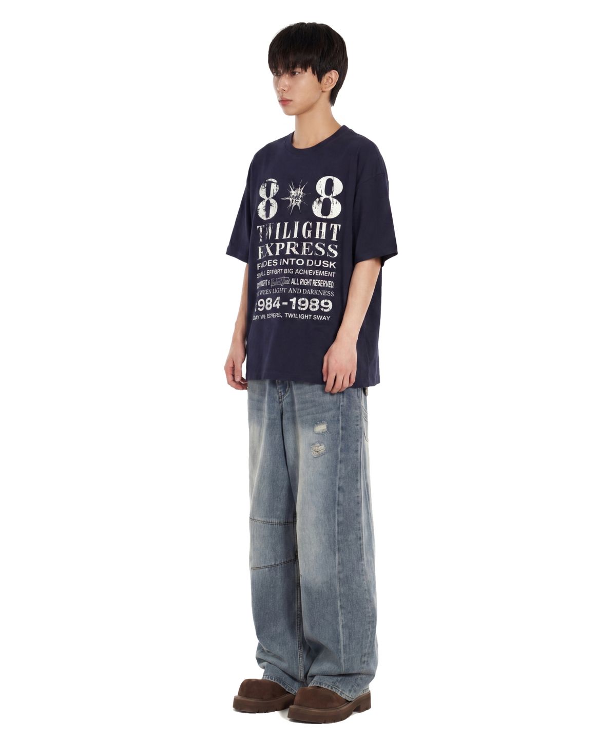 아이돈워너셀(IDWS) Novichi T-Shirt Navy