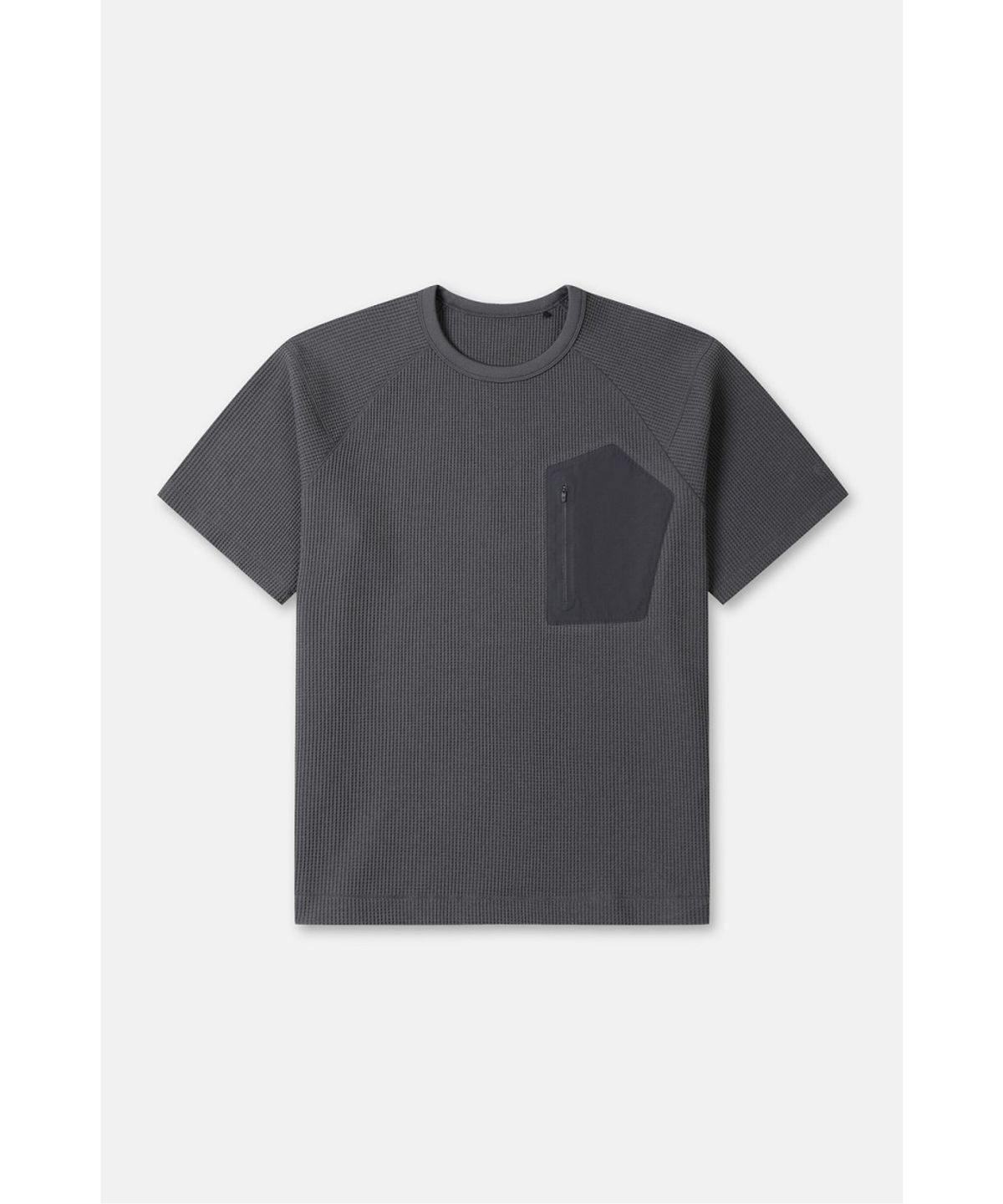 코오롱스포츠(KOLON SPORT) 남성 와플 라운드넥 반팔 티셔츠 (SET-UP) TLTCM26581DGY