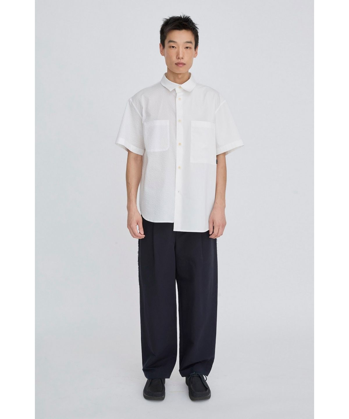 래코드(RECODE) Raw-Edged Linen Pants RKPAM26644NYX