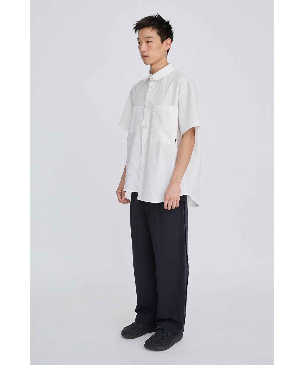 래코드(RECODE) Raw-Edged Linen Pants RKPAM26644NYX