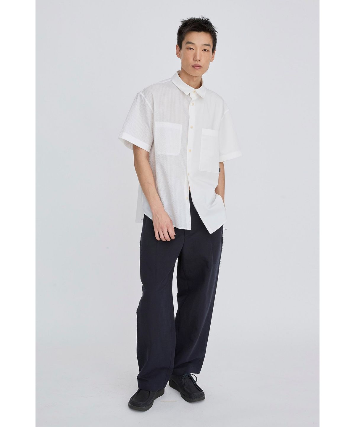 래코드(RECODE) Raw-Edged Linen Pants RKPAM26644NYX